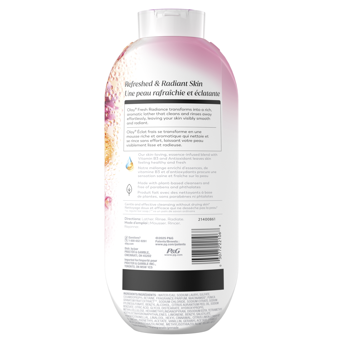 Olay Fresh Radiance Body Wash With Essence Of Peach And Cherry Blossom Vitamin B3 And Antioxidant Blend - 22oz/4pk