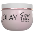 Olay Super Serum Body Cream Rich Moisturizing Cream For Dry Skin With Super Serum Complex To Slow Visible Signs Of Aging - 10oz/12pk