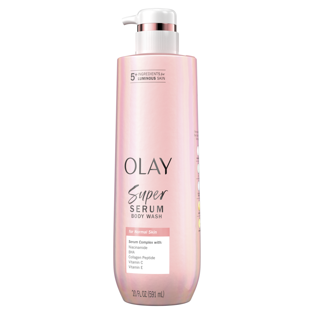 Olay Super Serum Body Wash For Normal Skin Serum Complex For Luminous Skin - 20oz/4pk
