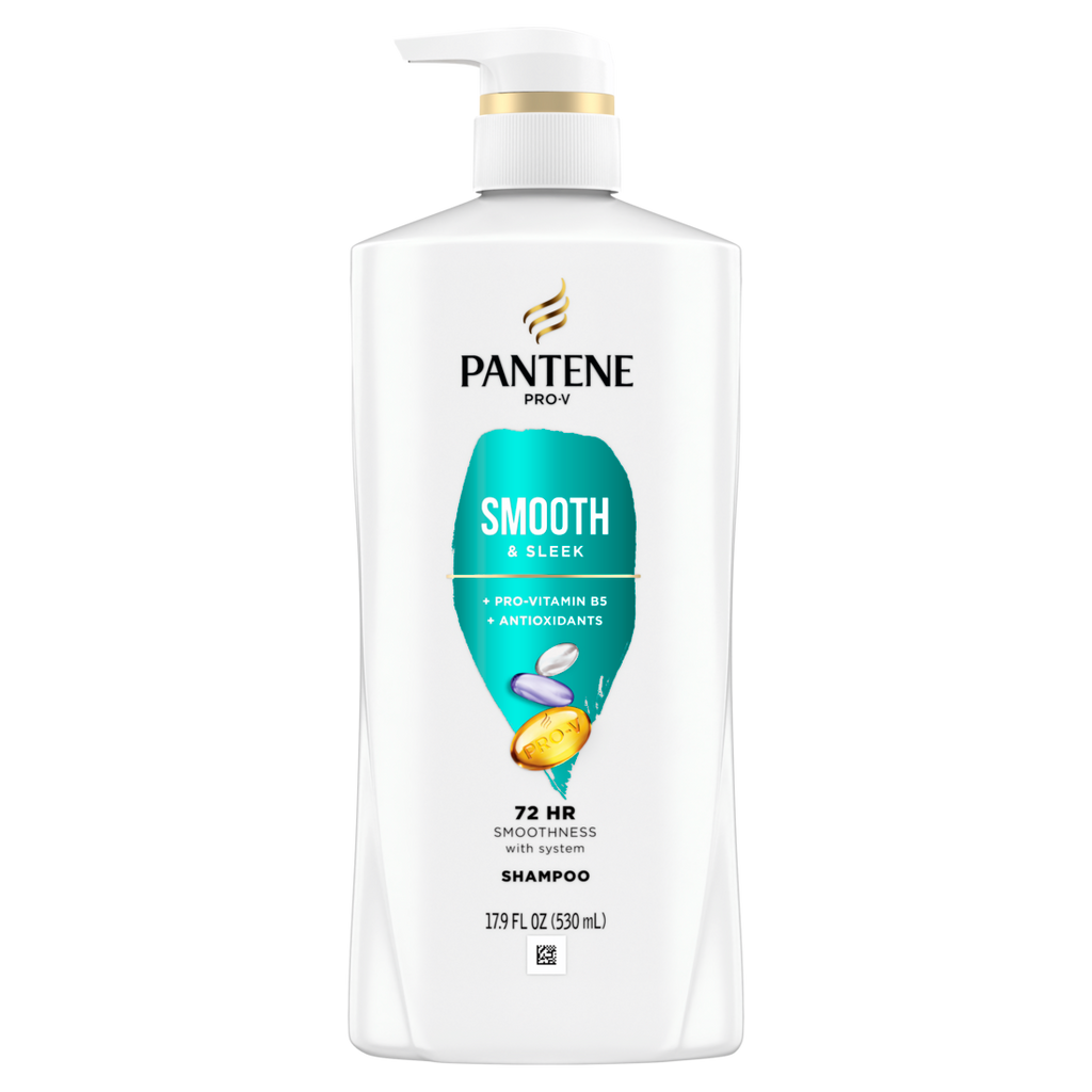 Pantene Smooth & Sleek 72 HR Smoothness Shampoo - 17.9oz/4pk