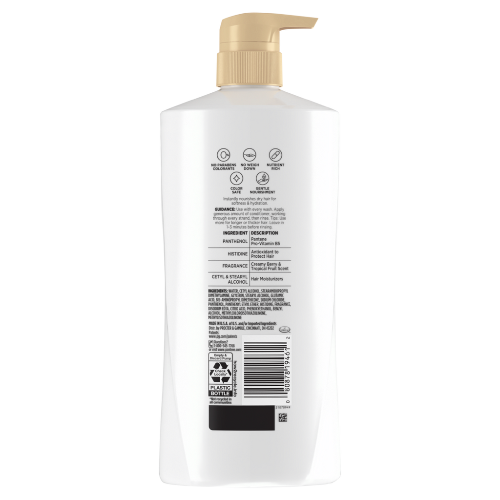 Pantene Daily Moisture Renewal 72 HR Lush Moisture Conditioner - 21.4oz/4pk
