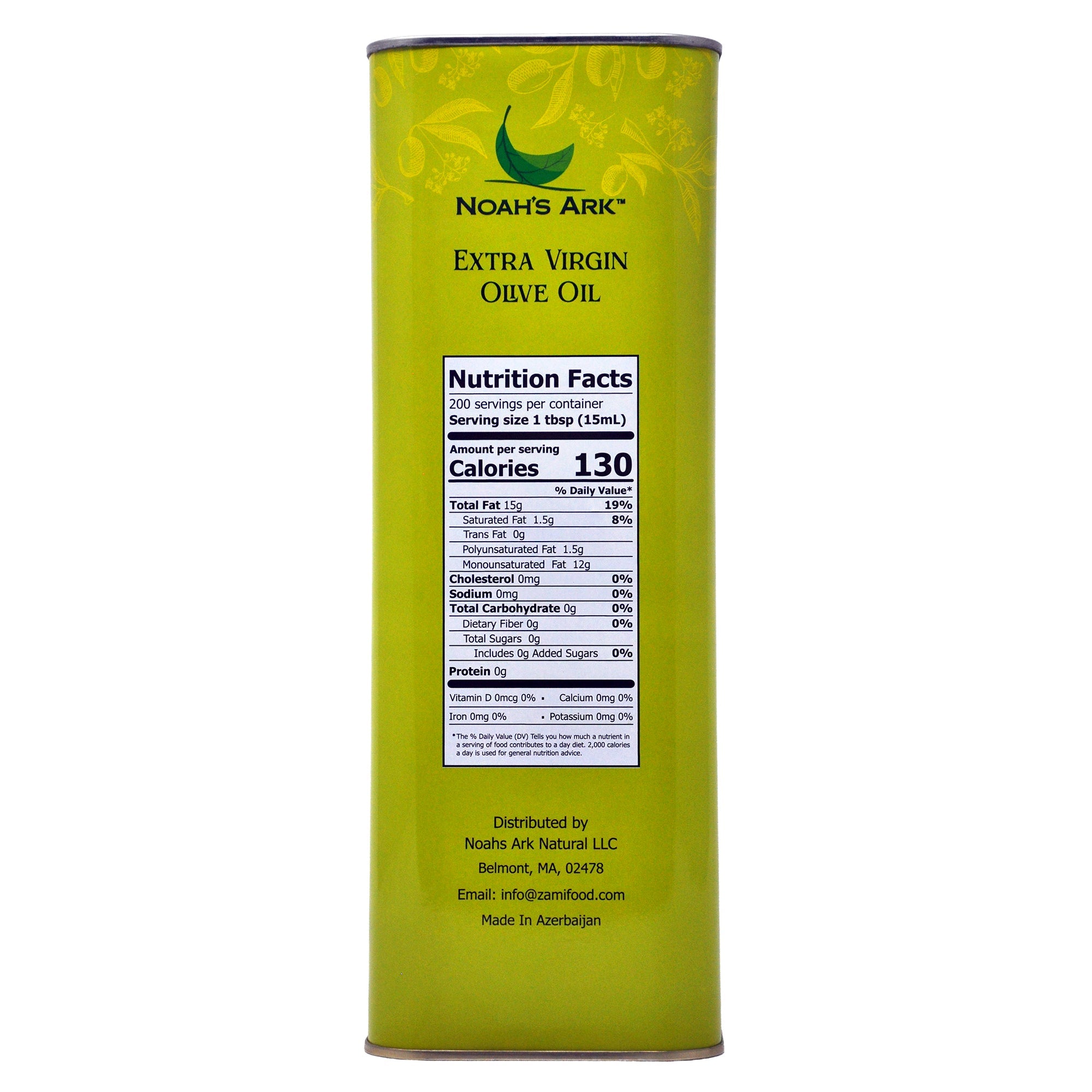 Noah's Ark Arbequina Extra Virgin Olive Oil - 3L/101oz/4pk