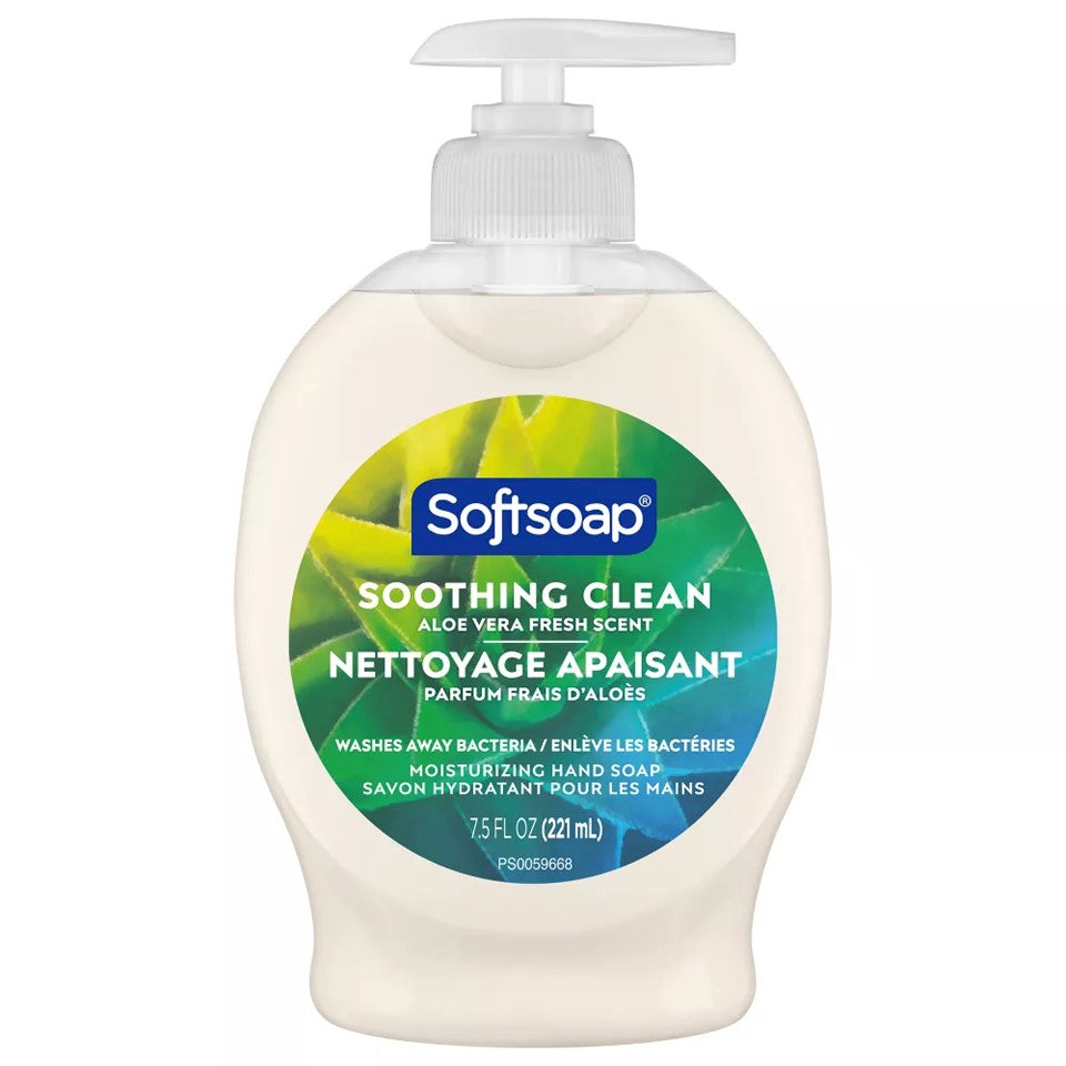 SoftSoap Liquid Hand Soap Pump Soothing Clean Aloe Vera - 7.5oz/6pk
