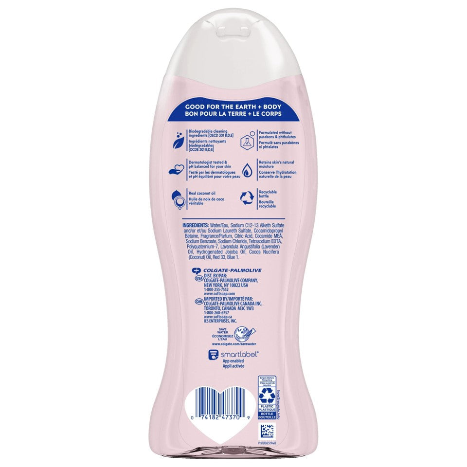 SoftSoap Moisturizing Body Wash Coconut Oil & Calming Lavender - 20oz/4pk