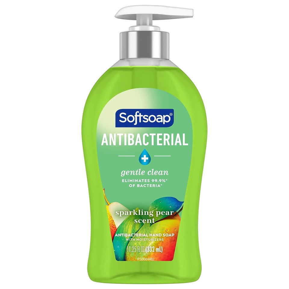 SoftSoap Antibacterial Liquid Hand Soap Pump Sprakling Pear - 11.25oz/6pk