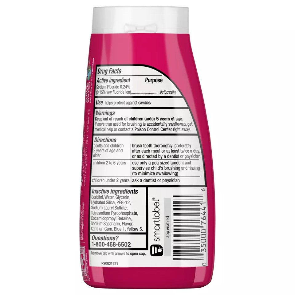 Colgate 2-in-1 Toothpaste & Mouthwash Kids Watermelon Burst - 4.6oz/12pk