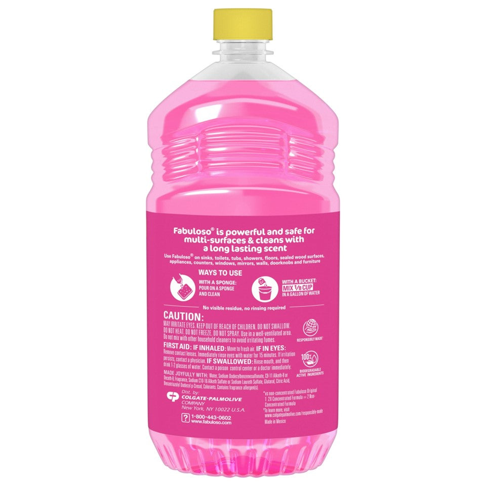 Fabuloso 2X Concentrated Formula Multi Purpose Cleaner Watermelon - 56oz/6pk