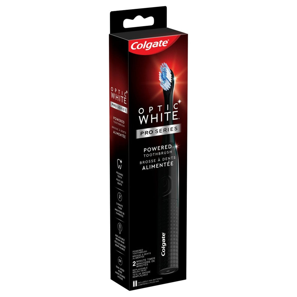 Colgate Optic White Pro Series Sonic Battery Powered Toothbrush Black - 1ct/4pk