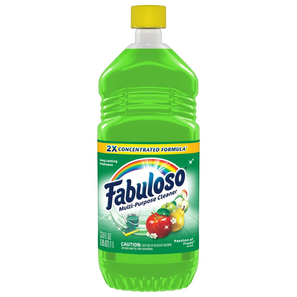 Fabuloso 2X Concentrated Formula Multi Purpose Cleaner Passion of Fruits - 33.8oz/12pk