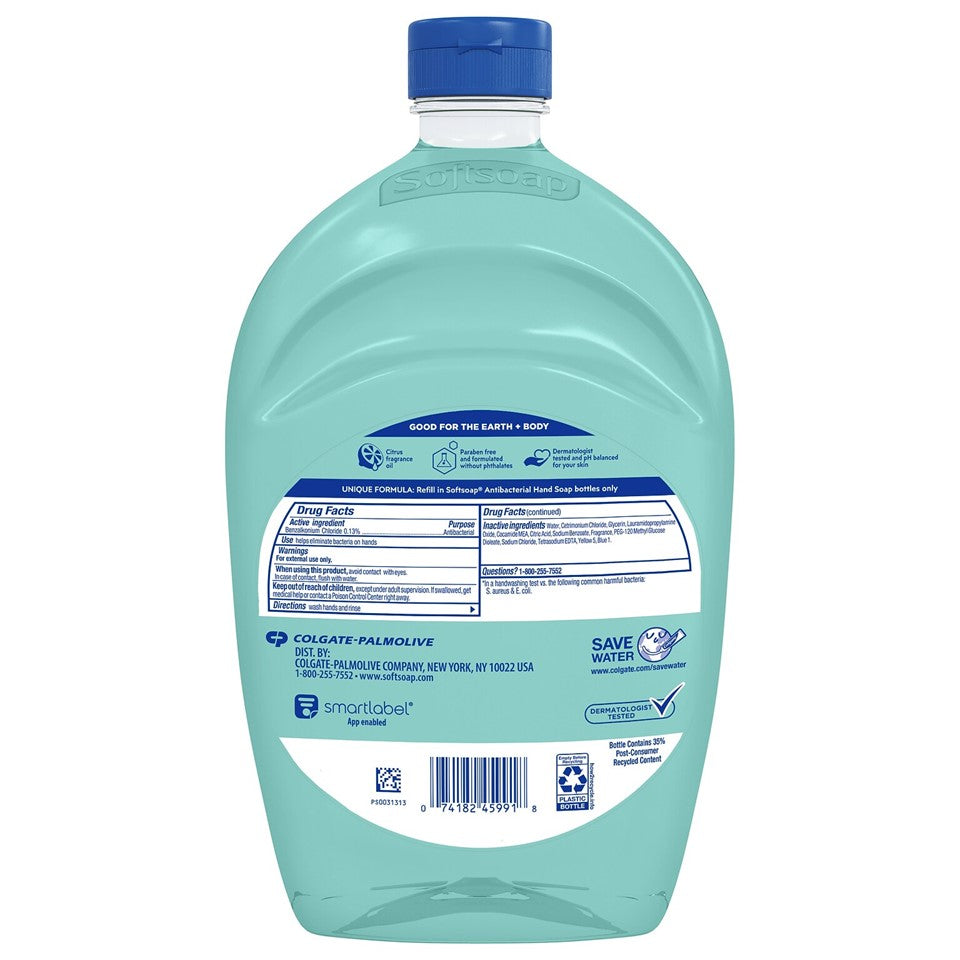 SoftSoap Liquid Hand Soap Refill Antibacterial Fresh Citrus - 50oz/6pk