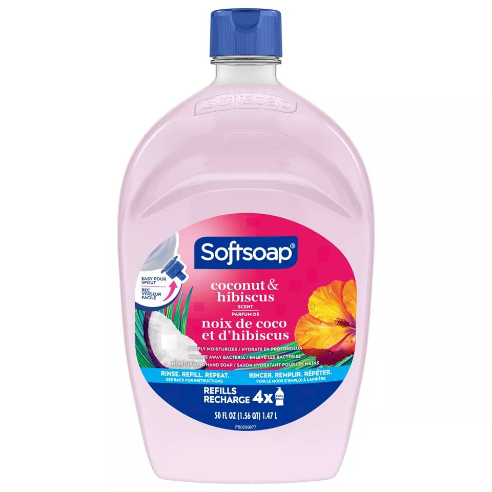 SoftSoap Liquid Hand Soap Refill Coconut & Hibiscus - 50oz/6pk