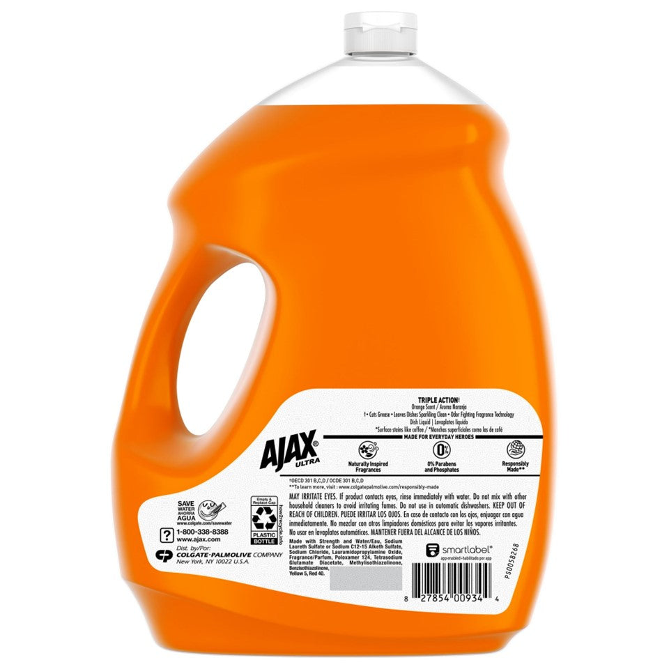Ajax Ultra Dish Liquid Soap Orange - 145oz/4pk
