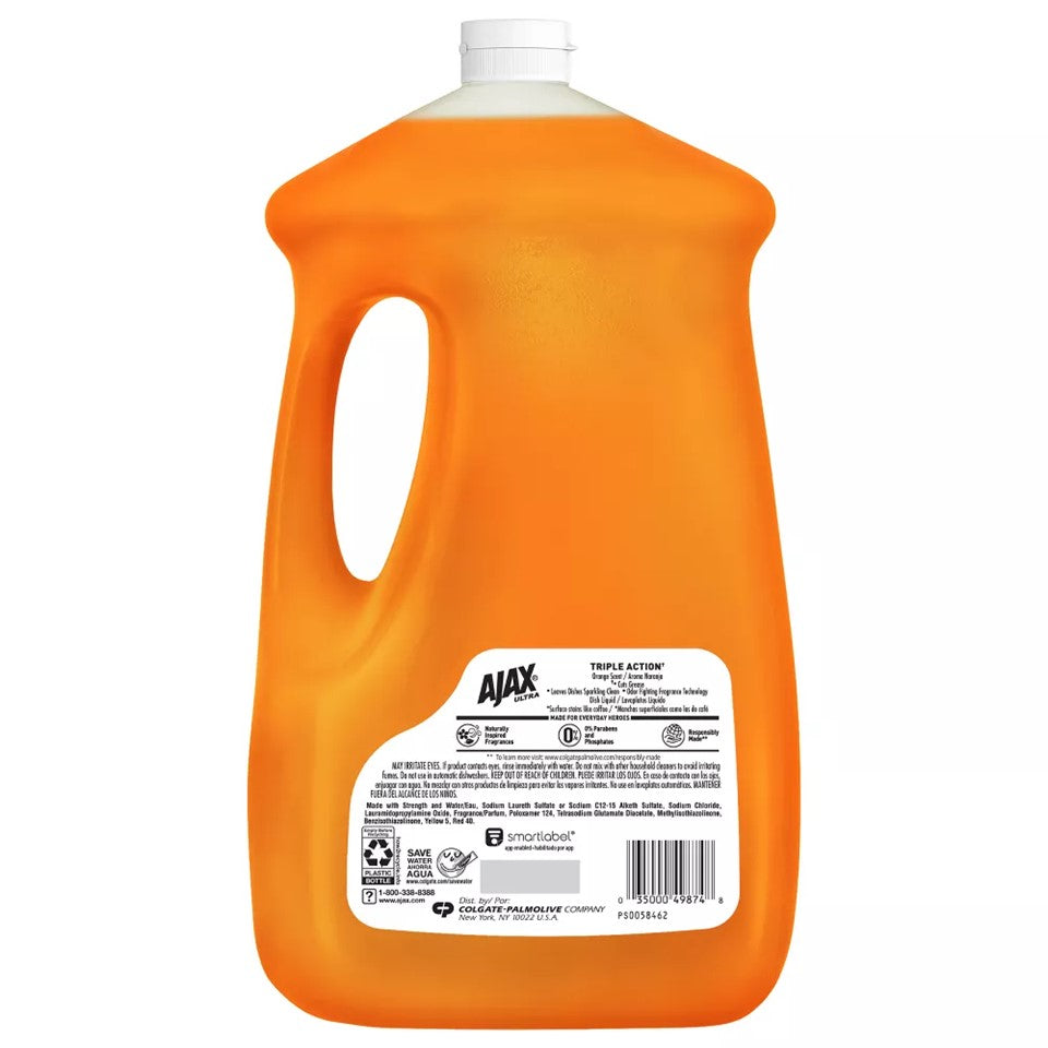 Ajax Ultra Dish Liquid Soap Orange - 90oz/4pk