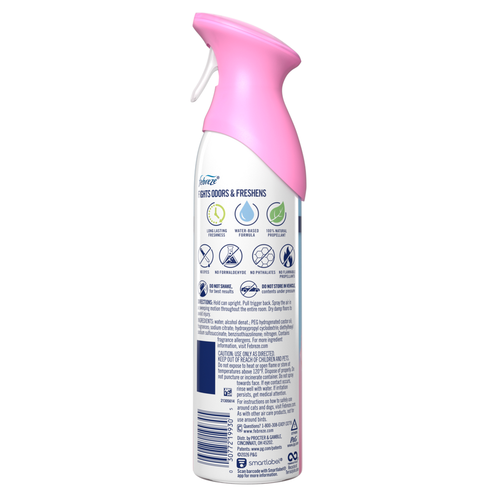 Febreze Air Mist Air Freshener Spray Odor Fighting Room Spray Downy April Fresh Scent - 8.1oz/6pk