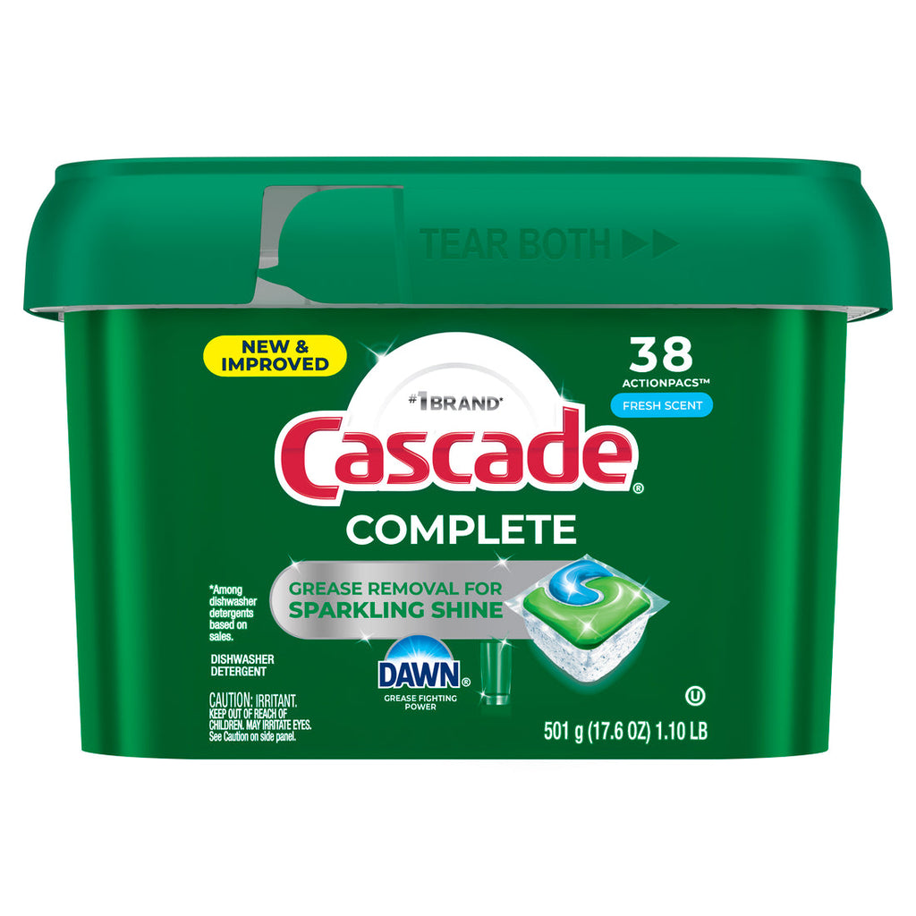 Cascade Complete Action Pacs Dishwasher Detergent Fresh - 38ct/3pk