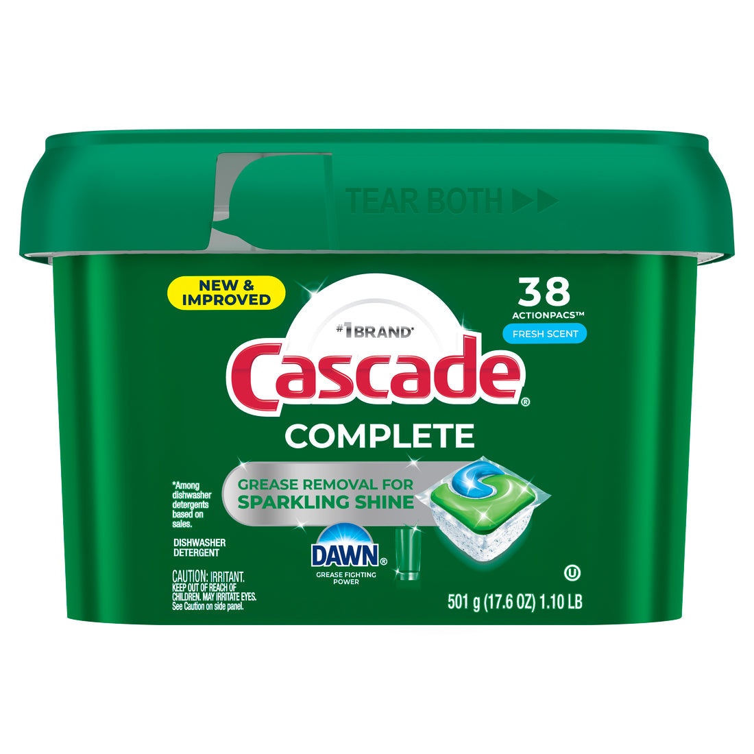 Cascade Complete Action Pacs Dishwasher Detergent Fresh - 38ct/3pk