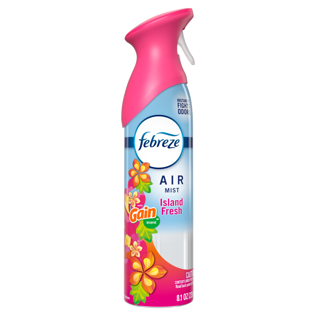 Febreze Air Mist Air Freshener Spray Odor Fighting Room Spray Gain Island Fresh Scent - 8.1oz/6pk