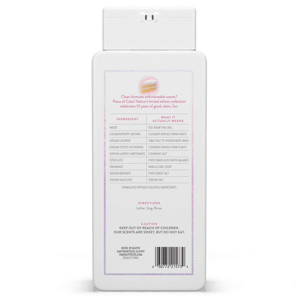 Native Limited Edition Piece of Cake Body Wash - 18oz/6pk
