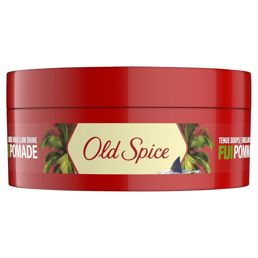 Old Spice Hair Fiji Pomade for Men Loose Hold Low Shine Men's Hair Styling Twin Pack - (2x2.22)oz/4pk