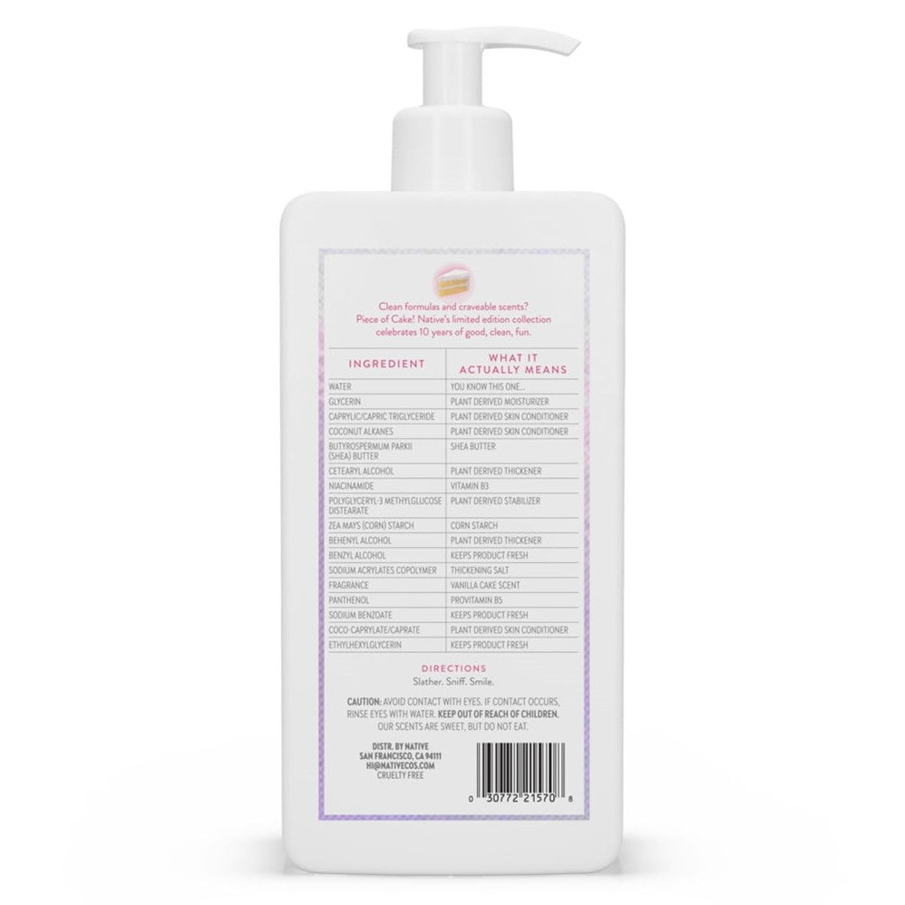 Native Limited Edition Piece Of Cake Lotion - 16.5oz/6pk