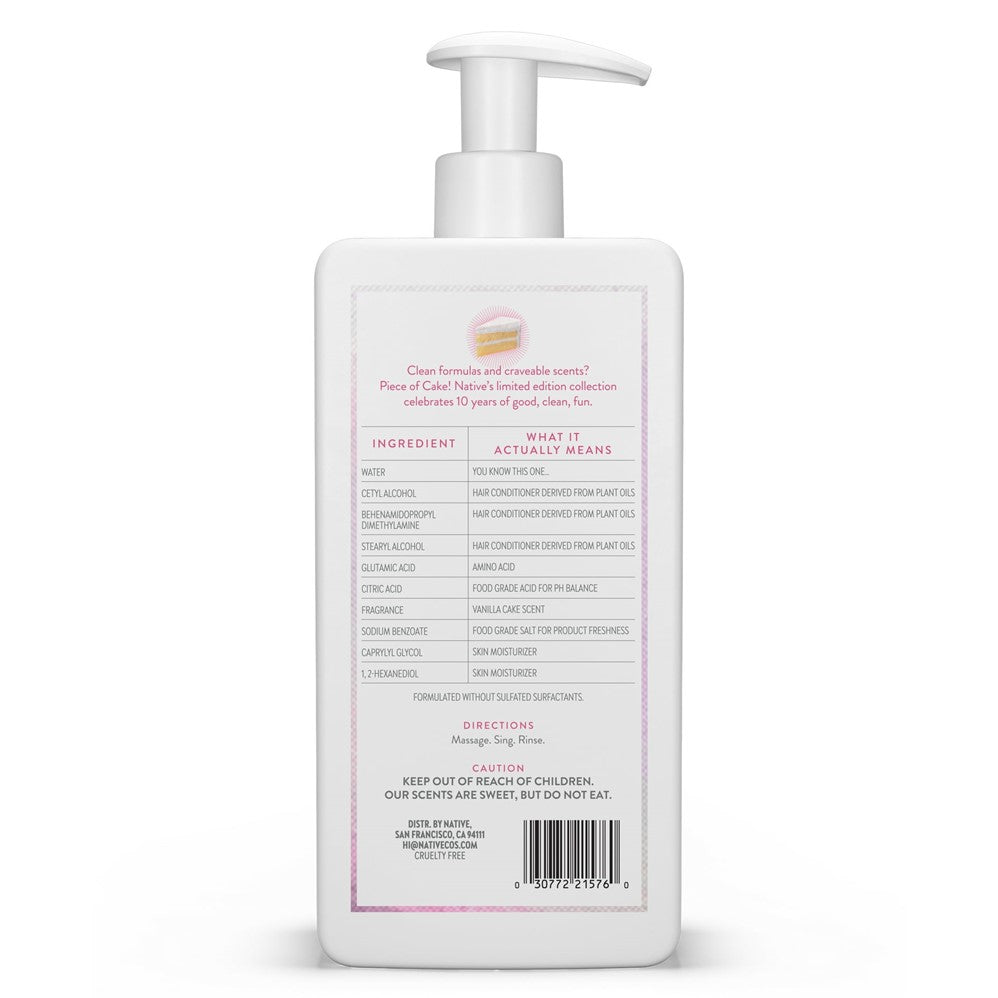 Native Limited Edition Piece Of Cake Conditioner - 16.5oz/6pk