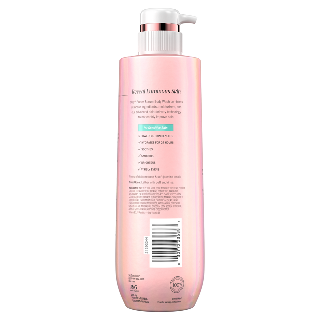 Olay Super Serum Body Wash For Sensitive Skin Serum Complex For Luminous Skin - 20oz/4pk