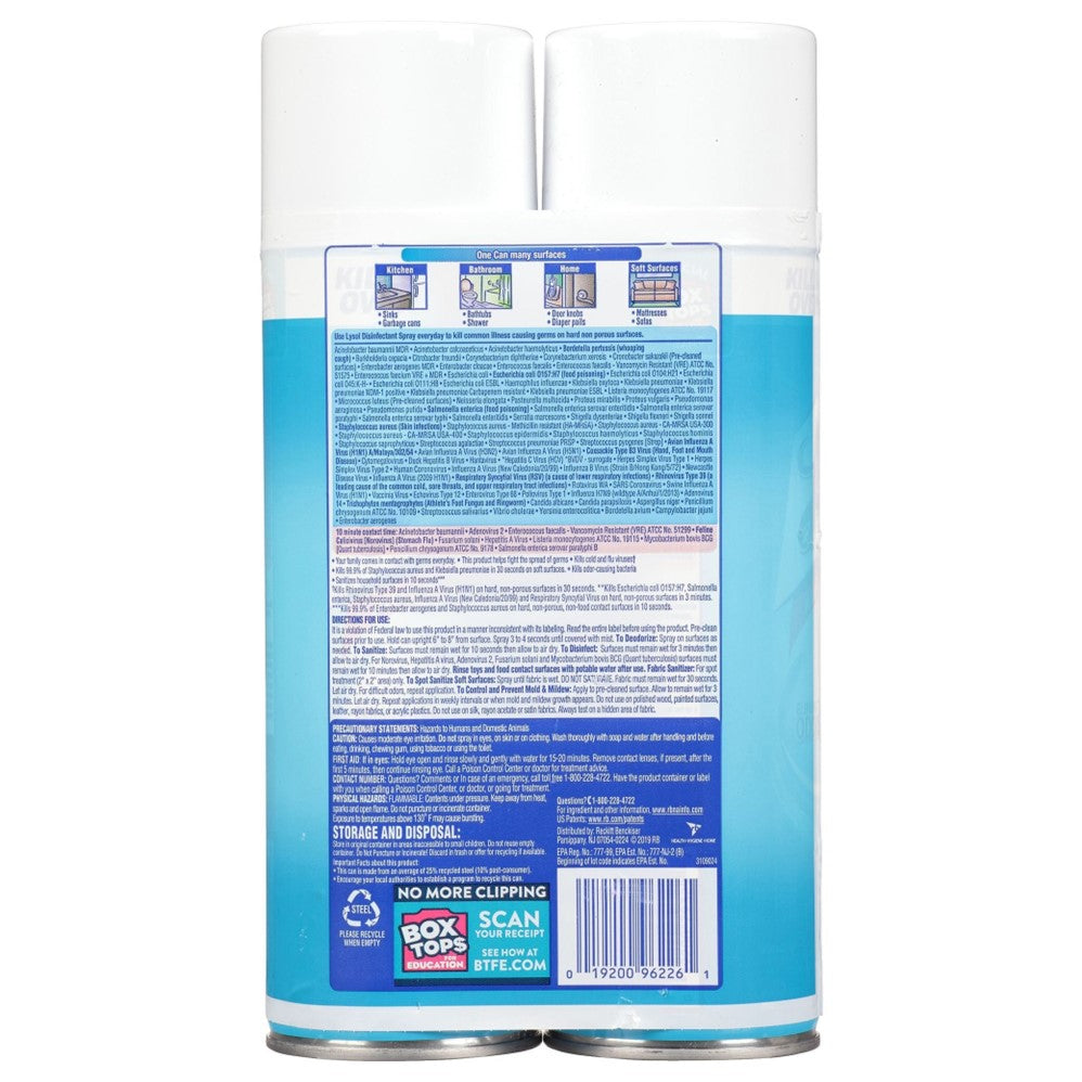 Lysol Disinfectant Spray - Crisp Linen - Banded Pack - (2x19)oz/4pk
