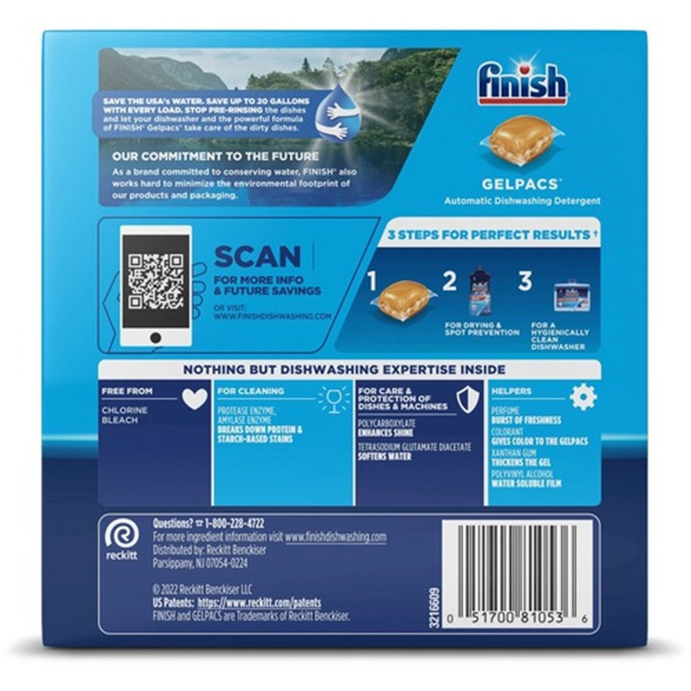 Finish Gelpacs - Orange - 32ct/8pk