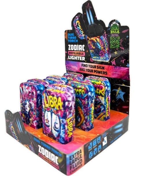 Zodiac Dual Torch Lighter - 12ct