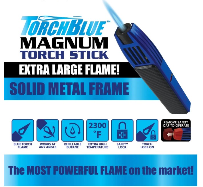 Magnum Zinc Torch Stick Lighter - 12ct