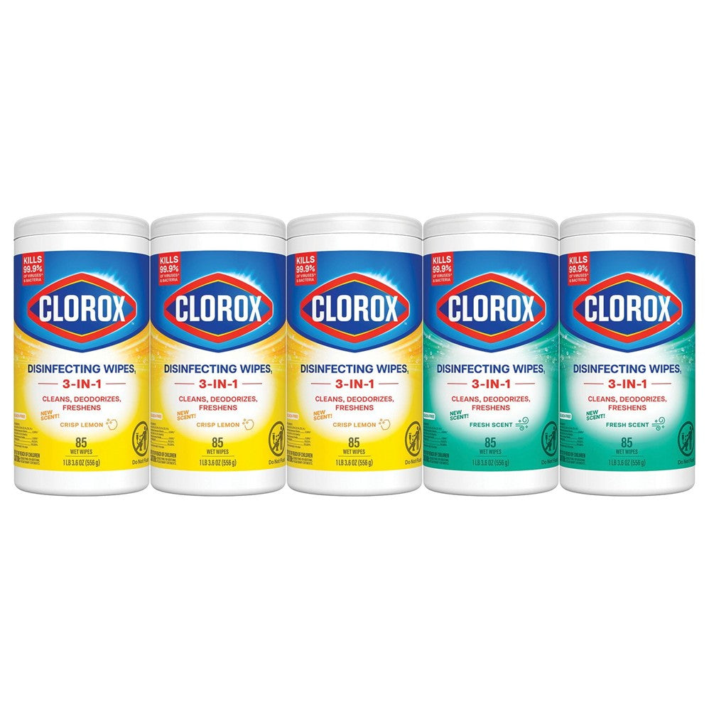 Clorox Disinfecting Cleaning Wipes Variety Pack Total 425 wipes - (5x85)ct/1pk