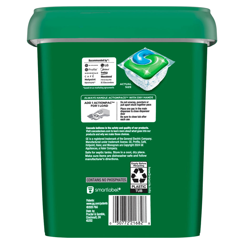 Cascade Complete Action Pacs Dishwasher Detergent Fresh - 100ct/2pk