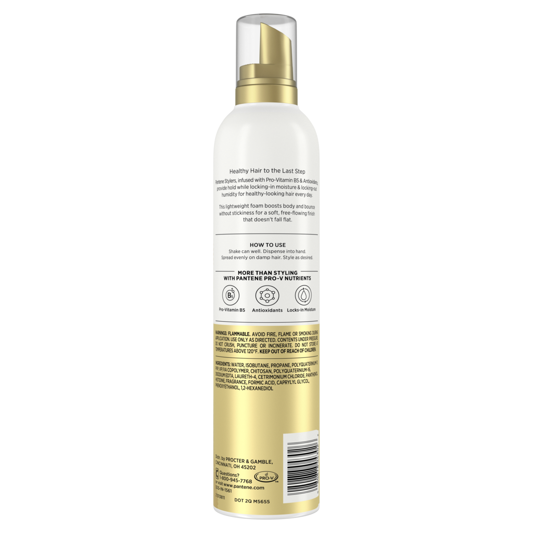 Pantene Volume And Body Mousse Pro-V Nutrient-Rich Formula For Fullness - 6.6oz/12pk