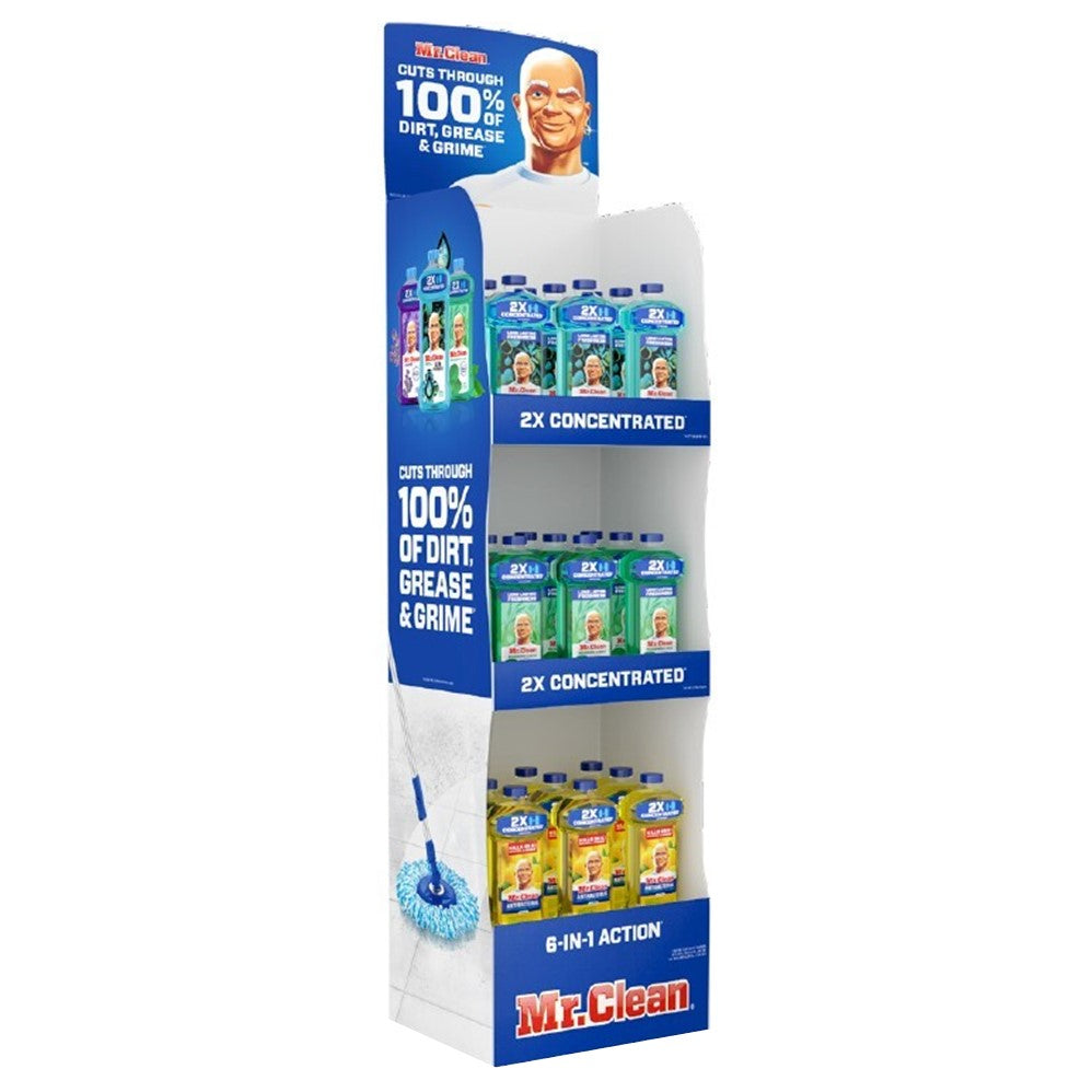 Mr. Clean Liquid Cleaner Display (9x41oz Lemon; 9x41oz Unstop Fresh; 9x41oz Febreze Meadows & Rain) - 41oz/27pk