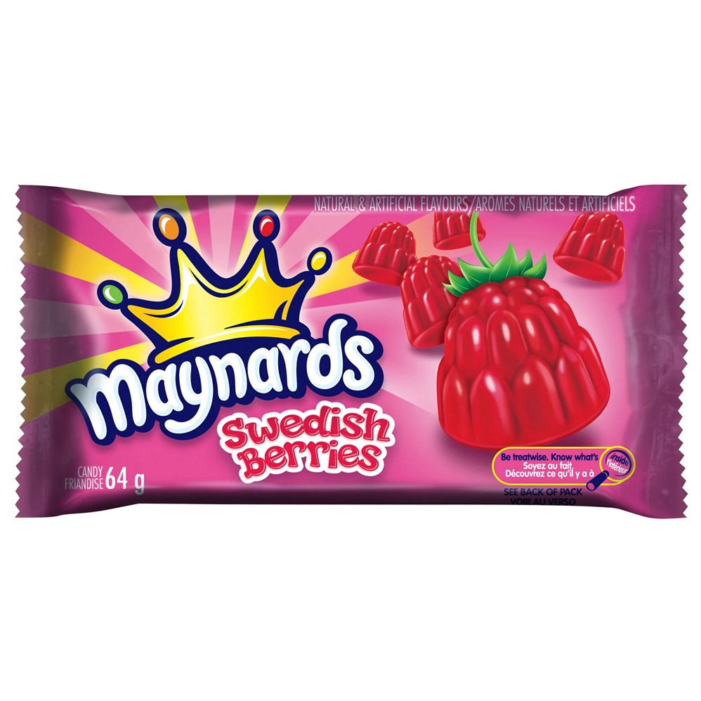 Maynards Swedish Berries Candy - (18x64)g/12pk