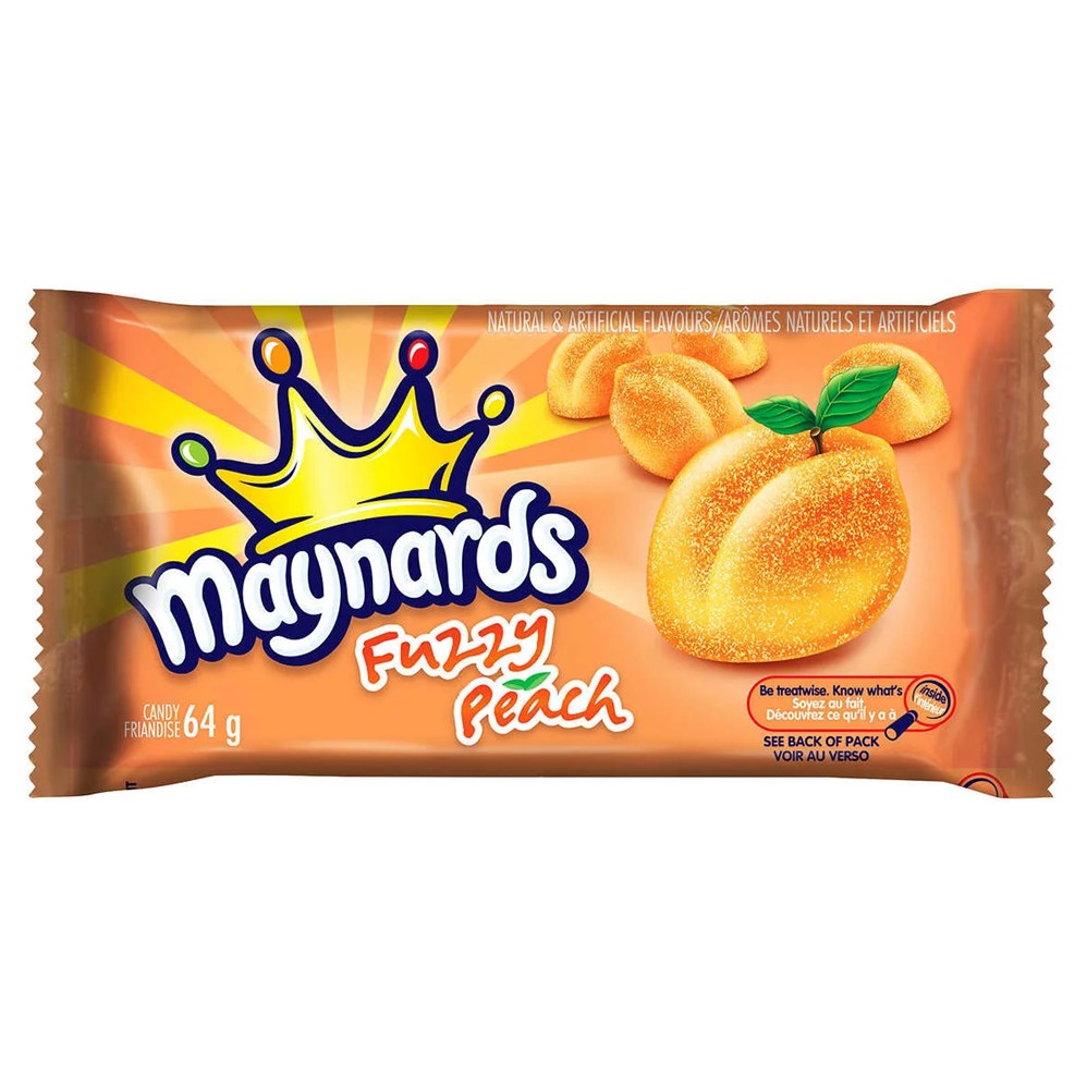Maynards Fuzzy Peach Candy - (18x64)g/12pk