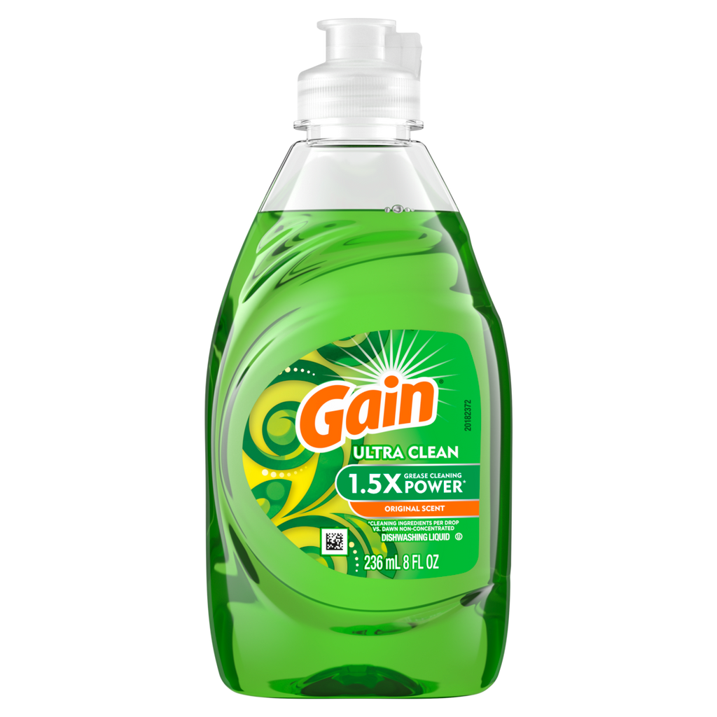 Gain Ultra Clean Dish Soap Liquid Original Scent Dishwashing Liquid - 8oz/12pk