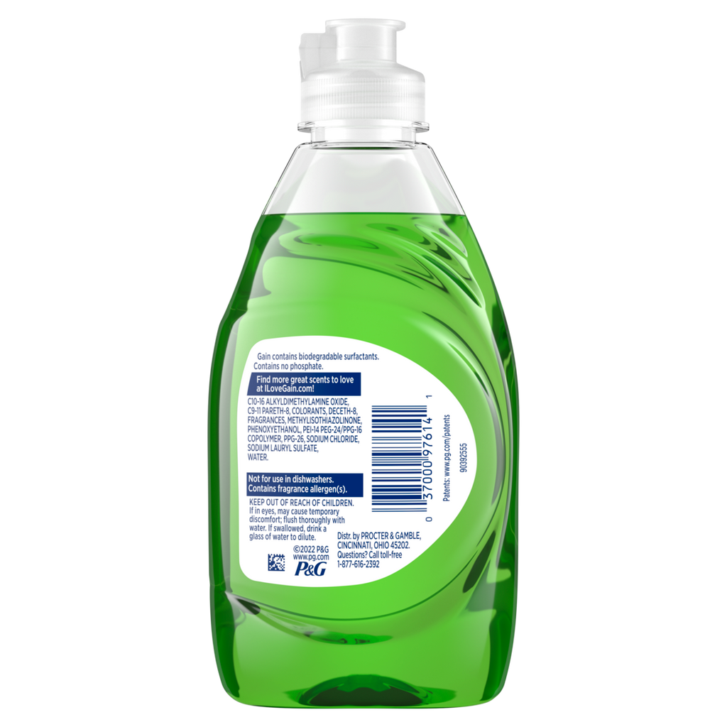 Gain Ultra Clean Dish Soap Liquid Original Scent Dishwashing Liquid - 8oz/12pk