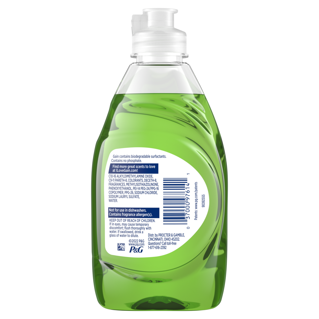 Gain Ultra Clean Dish Soap Liquid Original Scent Dishwashing Liquid - 8oz/12pk