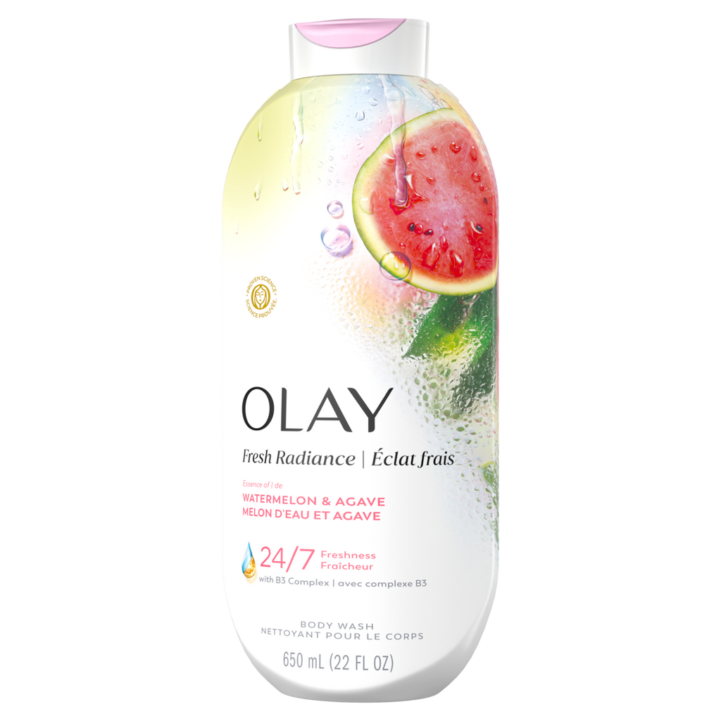 Olay Fresh Radiance Body Wash With Essence Of Watermelon And Agave Vitamin B3 And Antioxidant Blend - 22oz/4pk