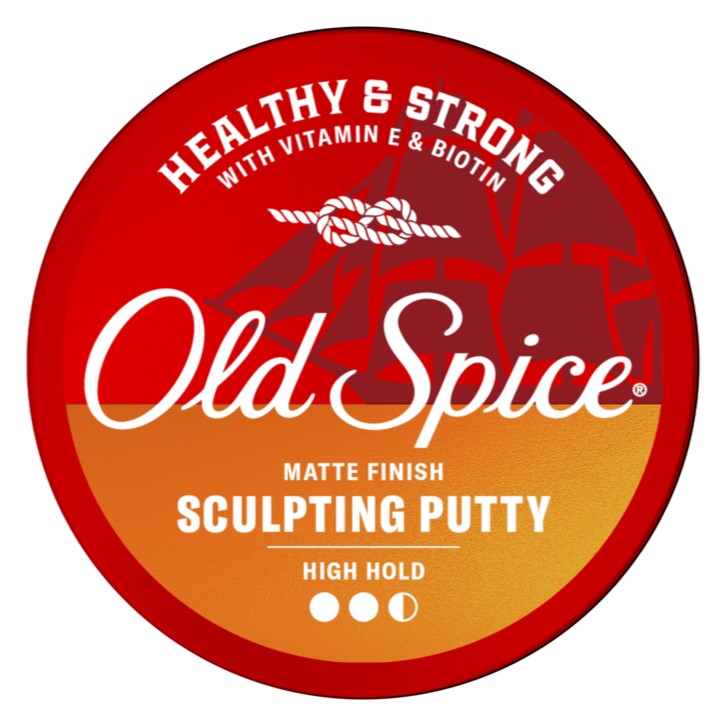 Old Spice Sculpting Putty For Men Healthy & Strong With Vitamin E & Biotin Men's Hair Styling Putty High Hold Matte Finish - 2.22oz/12pk