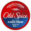 Old Spice Classic Pomade For Men Healthy & Strong With Vitamin E & Biotin Men's Hair Styling Pomade Medium Hold Matte Finish - 2.22oz/12pk