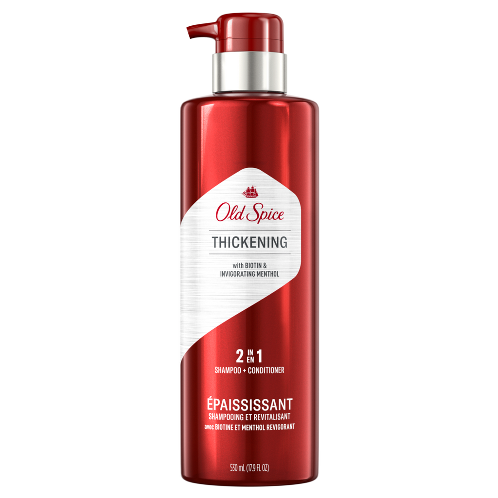 Old Spice Thickening 2-in-1 Men's Shampoo And Conditioner With Biotin And Invigorating Menthol - 17.9oz/4pk