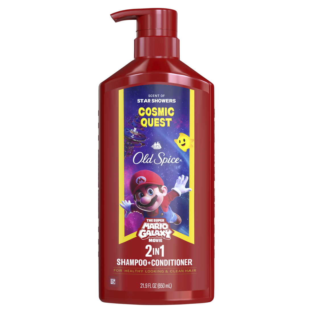 Old Spice 2-in-1 Shampoo & Conditioner Cosmic Quest Old Spice X The Super Mario Galaxy Movie - 21.9oz/4pk