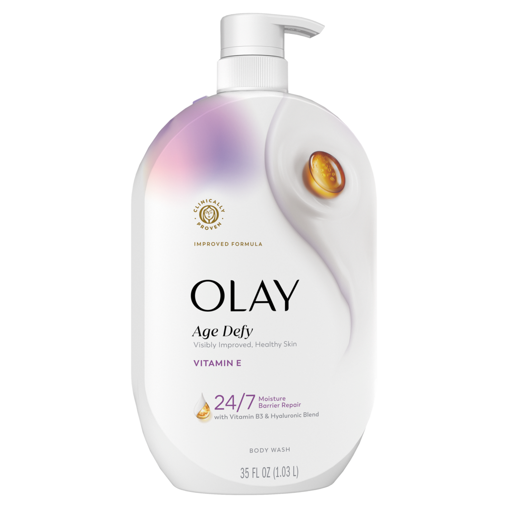 Olay Ultra Moisture Age Defy Body Wash With Vitamin E Vitamin B3 And Hyaluronic Blend - 35oz/4pk
