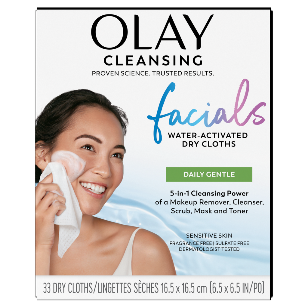 Olay Daily Facials Sensitive Cleansing Cloths Gentle Makeup Remover Fragrance-Free - 33ct/12pk
