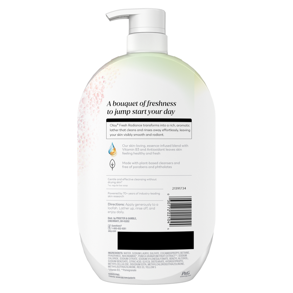Olay Fresh Radiance Body Wash With Essence Of Rose Water And Sweet Nectar Vitamin B3 And Antioxidant Blend - 35oz/4pk