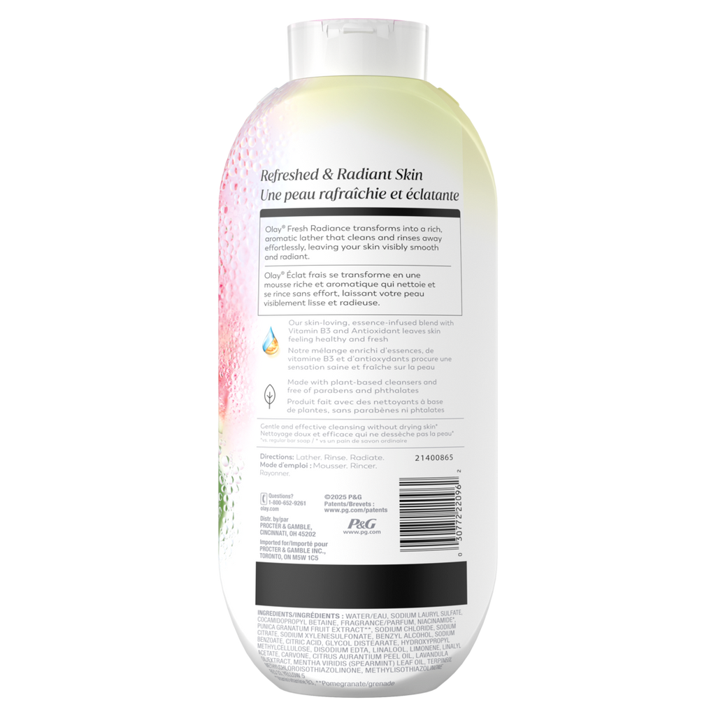 Olay Fresh Radiance Body Wash With Essence Of Watermelon And Agave Vitamin B3 And Antioxidant Blend - 22oz/4pk