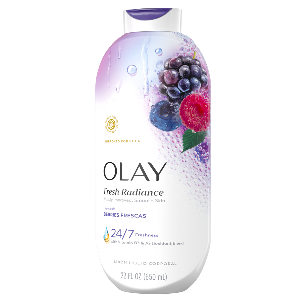 Olay Fresh Radiance Body Wash With Essence Of Berries Frescas Vitamin B3 And Antioxidant Blend - 22oz/4pk