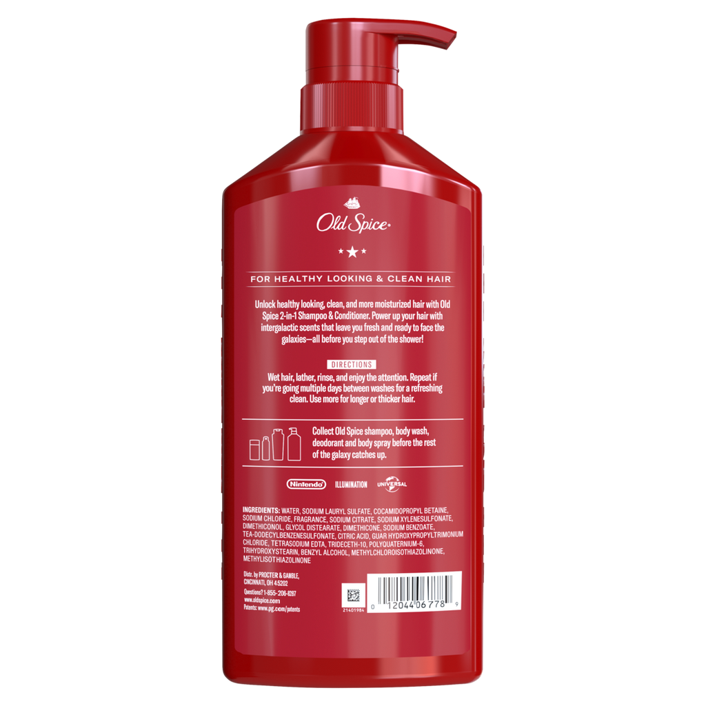 Old Spice 2-in-1 Shampoo & Conditioner Cosmic Quest Old Spice X The Super Mario Galaxy Movie - 21.9oz/4pk
